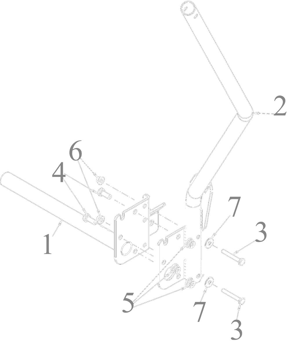 Attachments / 19a70063oem 52-Inch Plow Kit / Lift Handle Assembly Diagram and Parts List for 17ADFACSA07 2022 Yard Machines Lawn Tractor